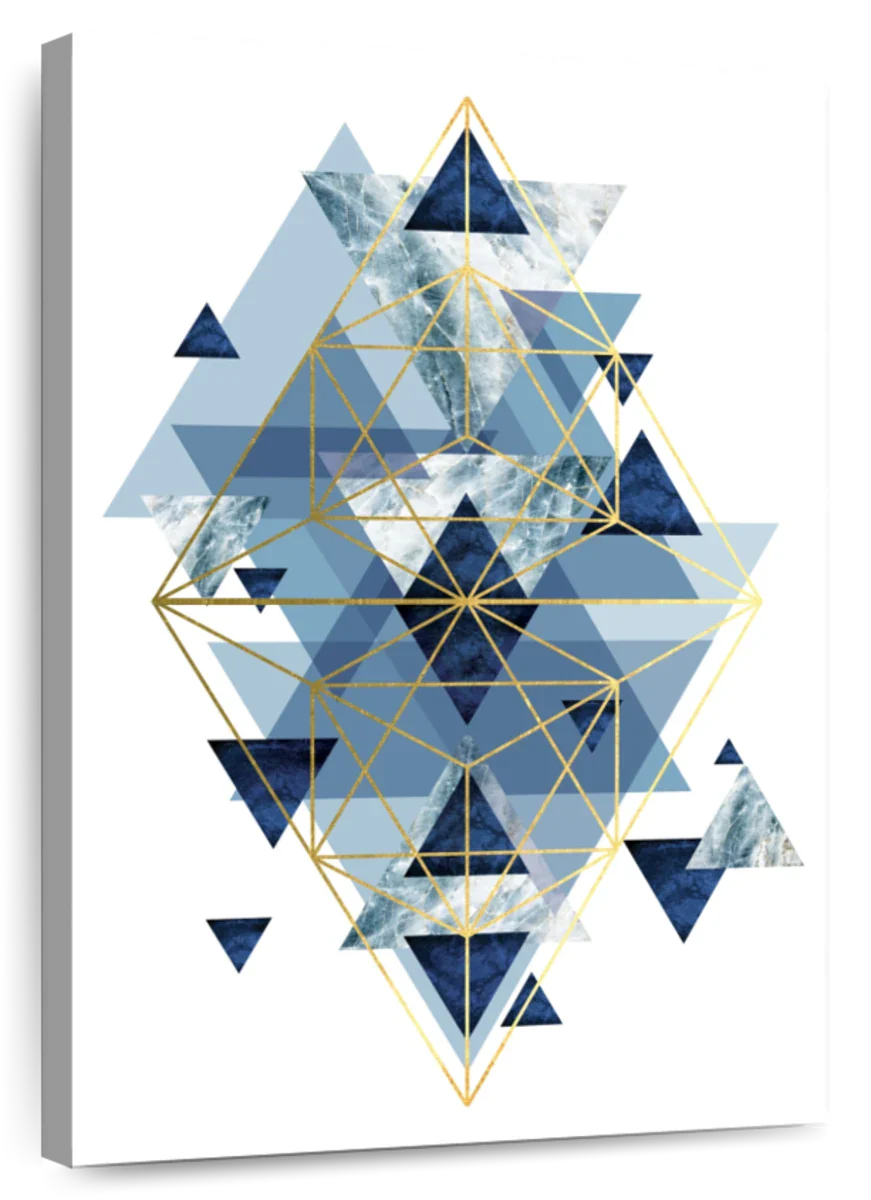 Frendorf | Marine Gold Geometrisch I Wandkunst