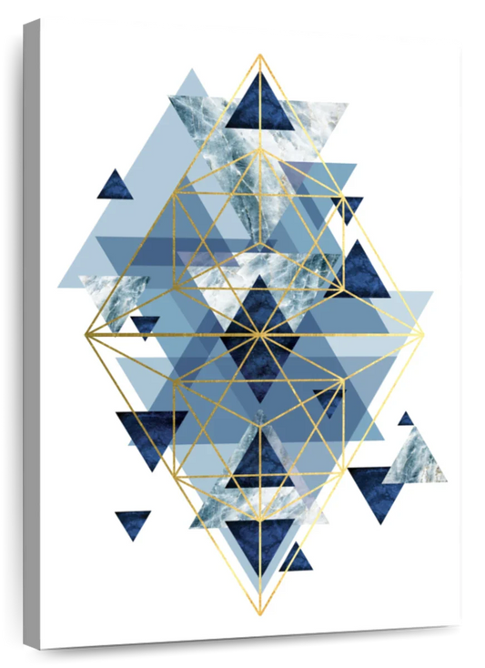 Frendorf | Marine Gold Geometrisch I Wandkunst