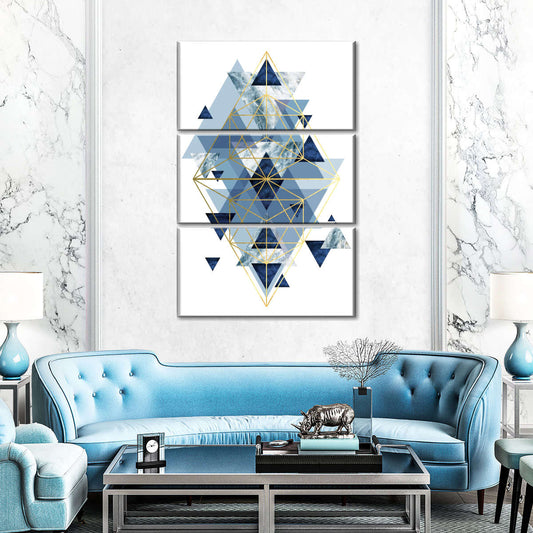Frendorf | Marine Gold Geometrisch I Wandkunst