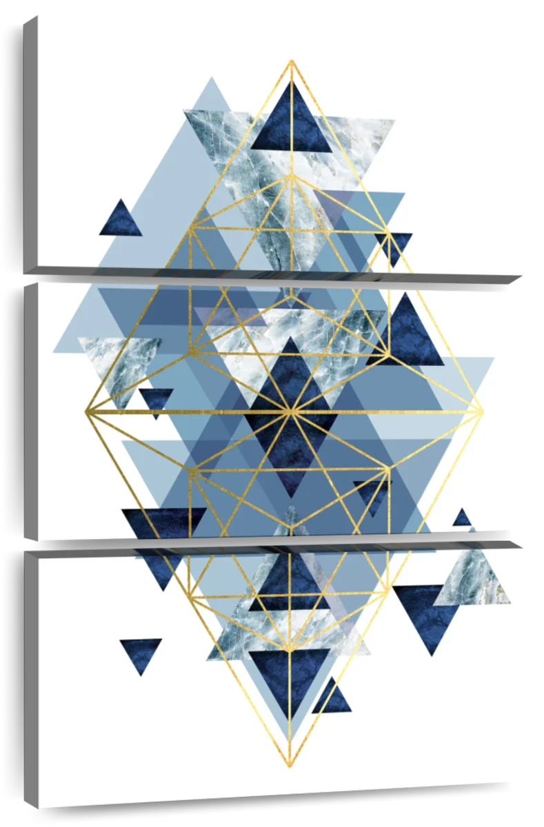 Frendorf | Marine Gold Geometrisch I Wandkunst