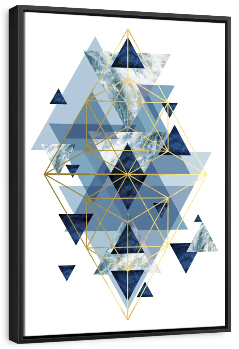 Frendorf | Marine Gold Geometrisch I Wandkunst