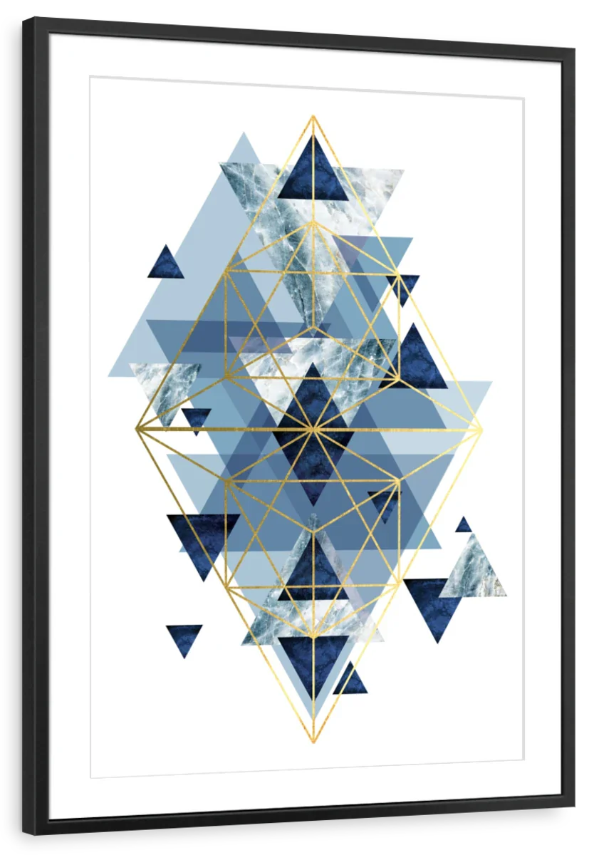 Frendorf | Marine Gold Geometrisch I Wandkunst