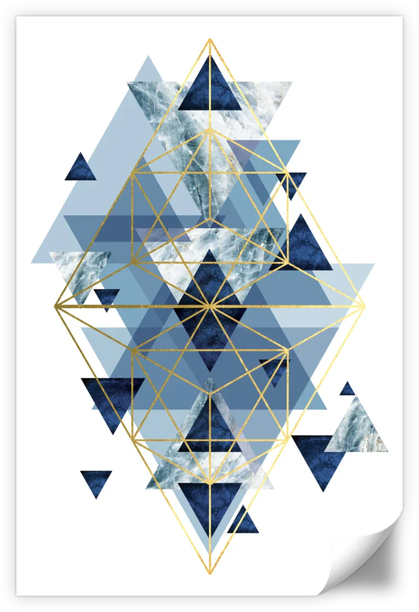 Frendorf | Marine Gold Geometrisch I Wandkunst