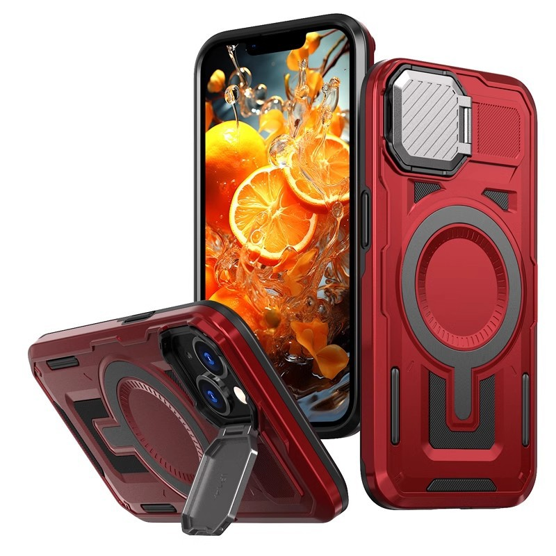 Frendorf | VulcanForce Taktische Mecha-Hülle – Robuster Ständer, MagSafe bereit & Kamera-Rüstungsdesign