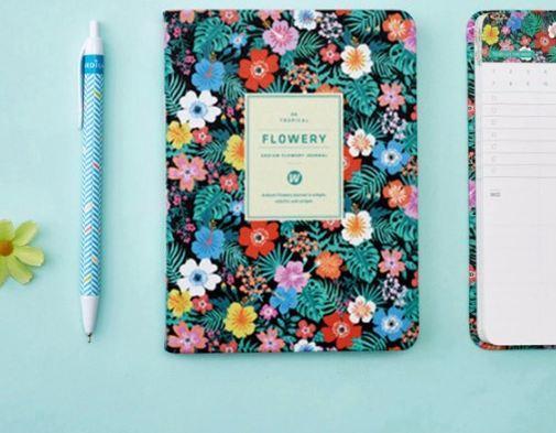 Frendorf | Neue Ankunft Süßes PU-Leder Blumen Blumen Terminplaner Notizbuch
