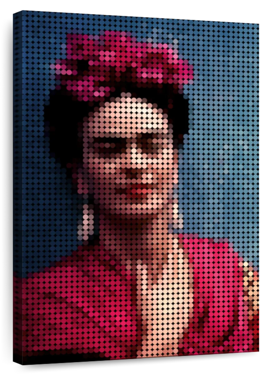 Frendorf | Frida Kahlo In Style Punkte Wandkunst