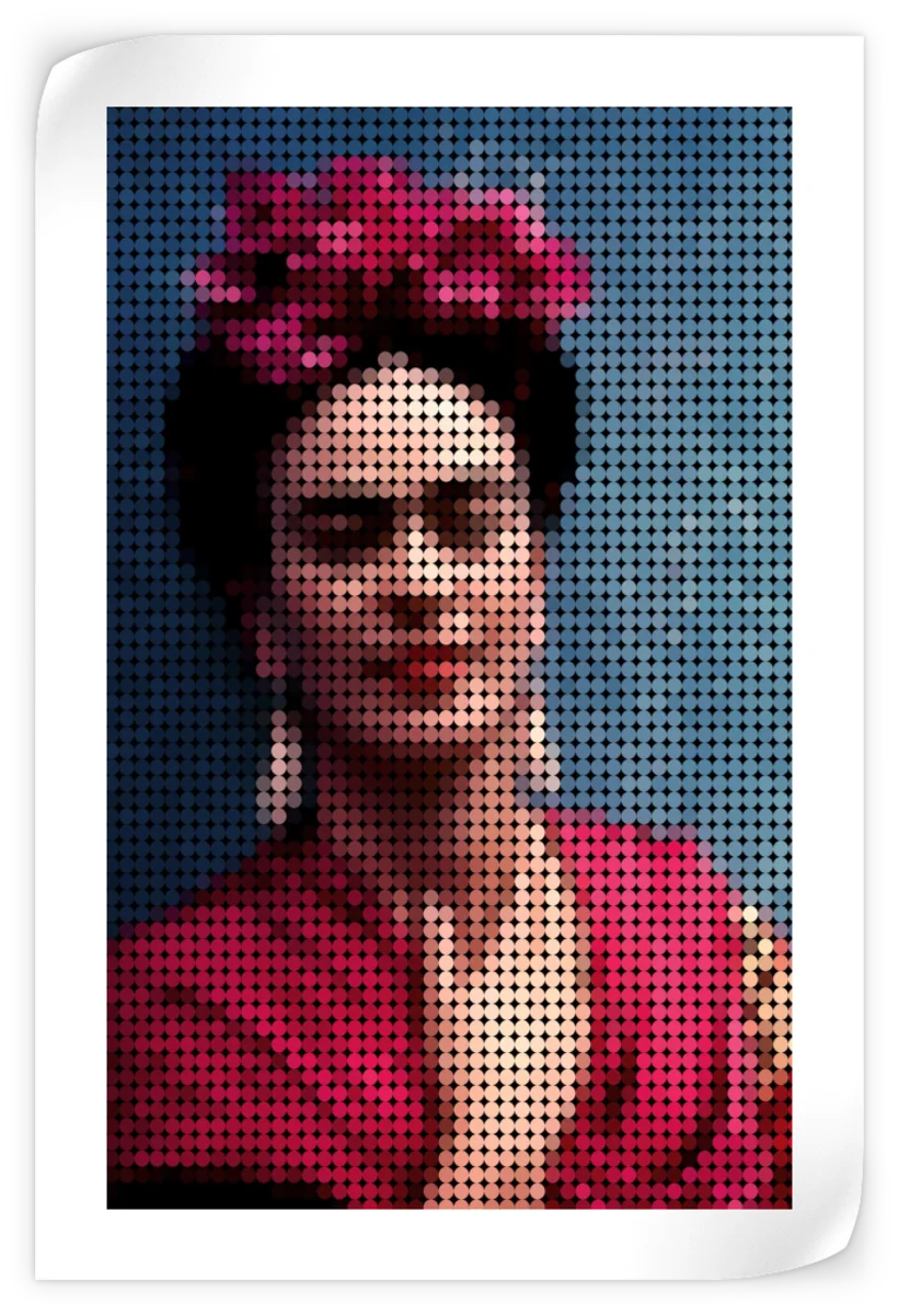 Frendorf | Frida Kahlo In Style Punkte Wandkunst