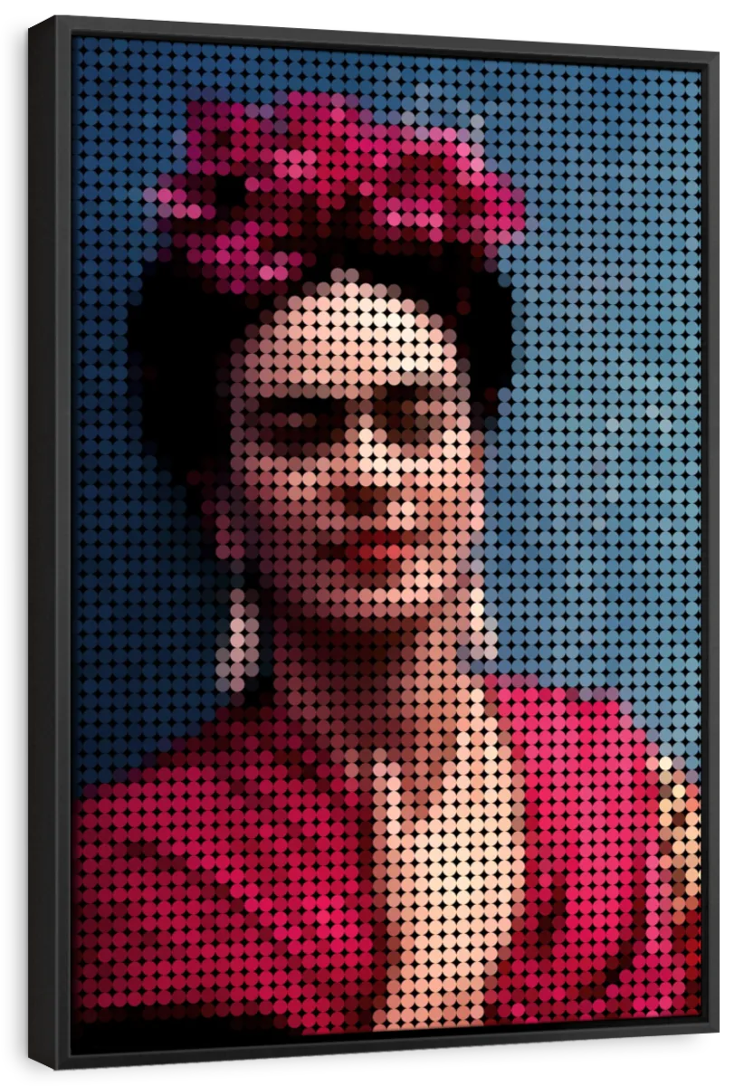 Frendorf | Frida Kahlo In Style Punkte Wandkunst