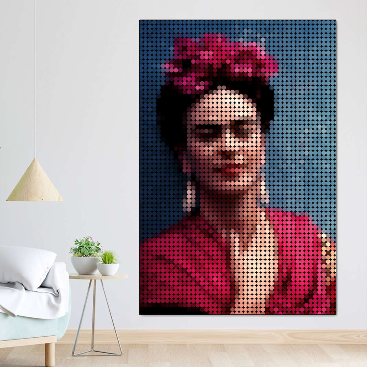 Frendorf | Frida Kahlo In Style Punkte Wandkunst