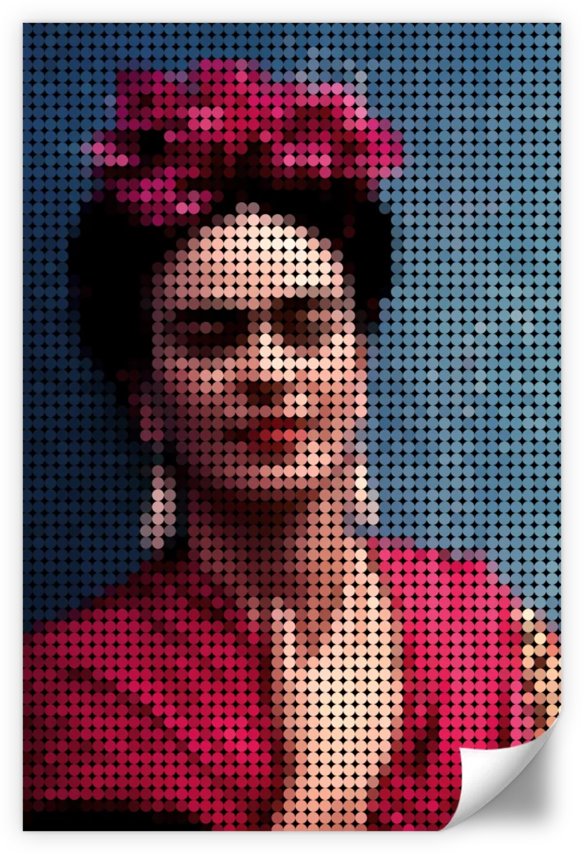 Frendorf | Frida Kahlo In Style Punkte Wandkunst
