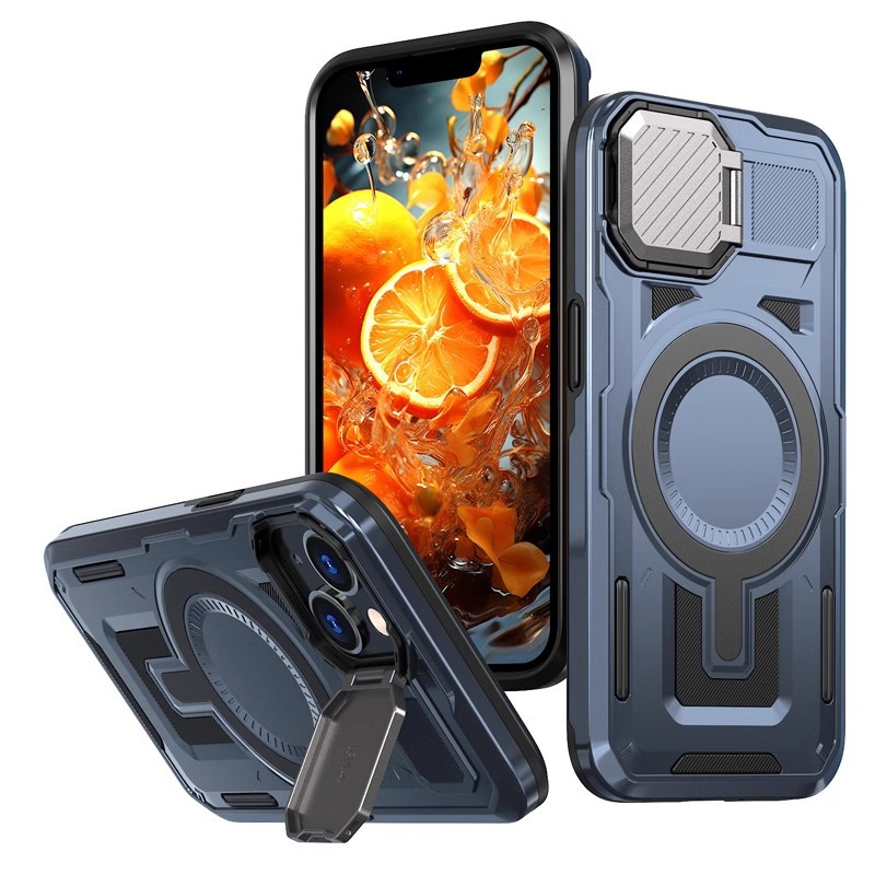 Frendorf | VulcanForce Taktische Mecha-Hülle – Robuster Ständer, MagSafe bereit & Kamera-Rüstungsdesign