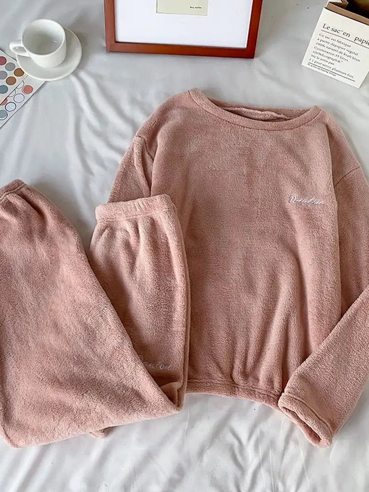 Frendorf | Winter-Pyjama-Set aus weichem Samt