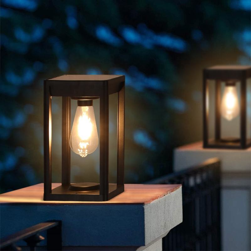 Frendorf | VeroLight Solar Säulenlampe | Solarbetrieb | Wetterfest | Außenbeleuchtung für Garten & Terrasse