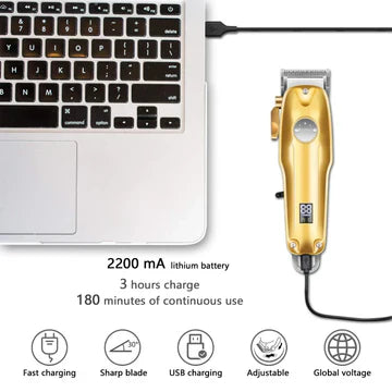 Frendorf | Professionelle Haarschneider für Männer Gold Set | Gold Haarschneider Kabellos