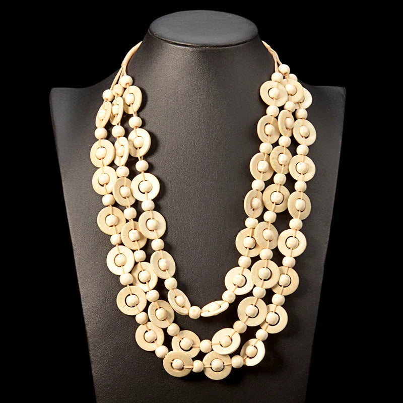 Frendorf | Böhmische mehrschichtige Holzperlenkette