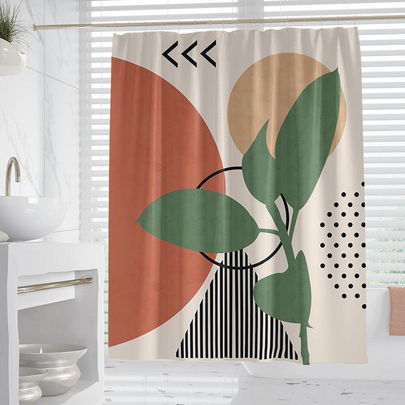 Linienkunst Duschvorhang mit weiblicher Figur