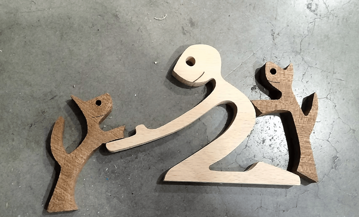 Holz Hundeliebhaber DIY Figurine: Handgemachte Wohnkultur Akzent