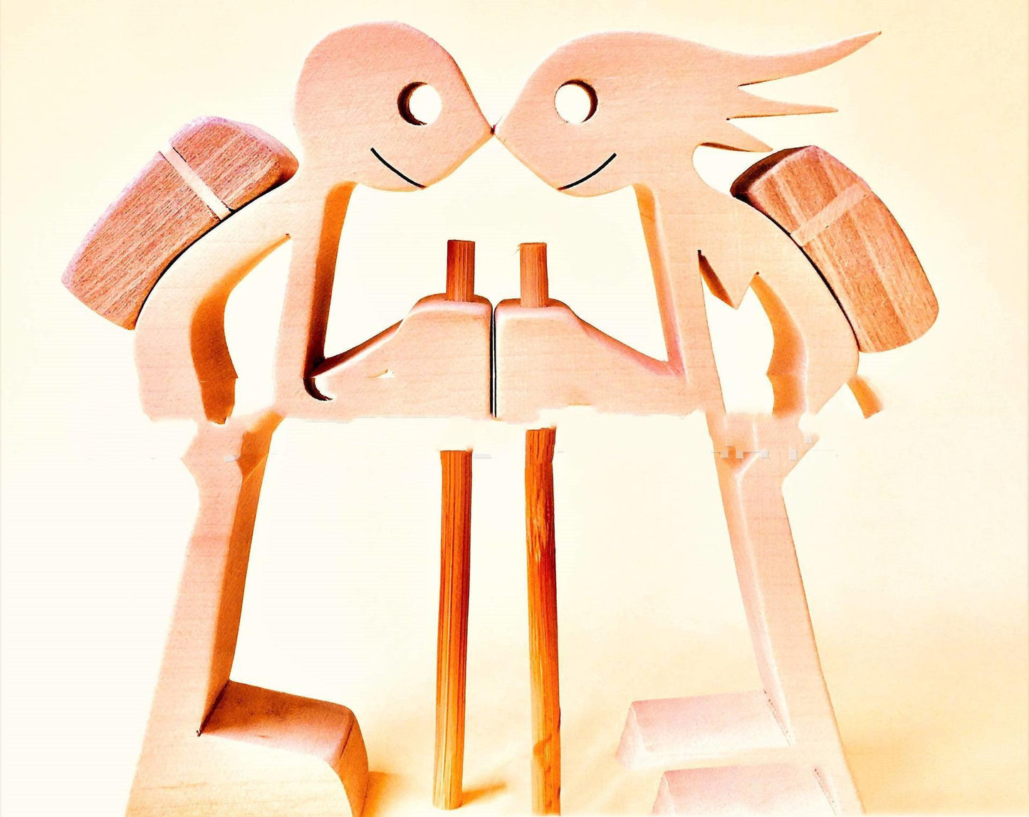 Holz Hundeliebhaber DIY Figurine: Handgemachte Wohnkultur Akzent