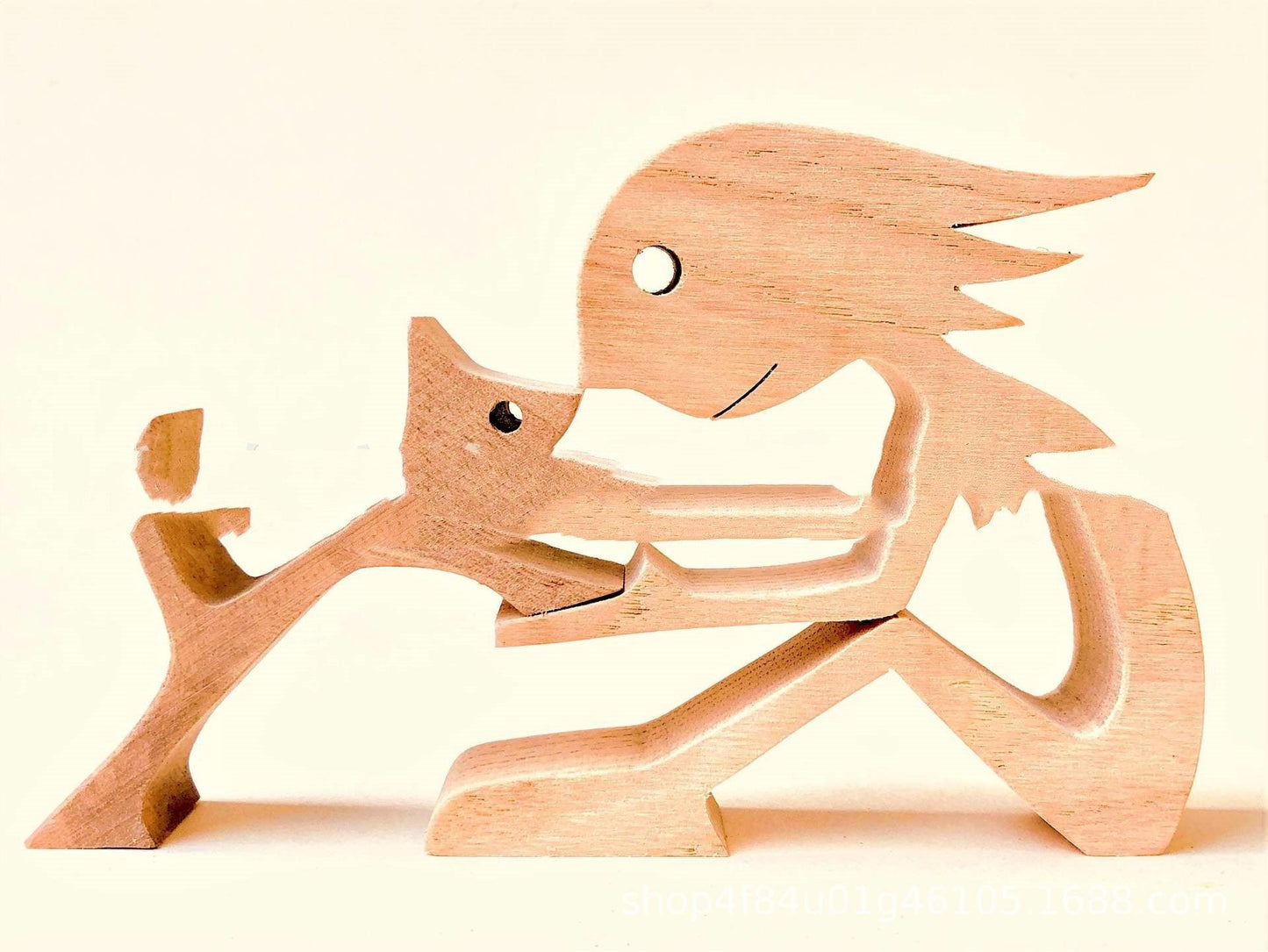 Holz Hundeliebhaber DIY Figurine: Handgemachte Wohnkultur Akzent
