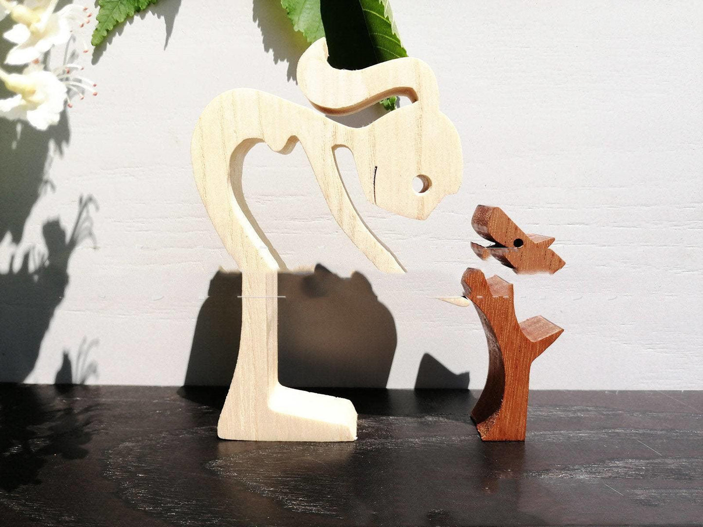 Holz Hundeliebhaber DIY Figurine: Handgemachte Wohnkultur Akzent
