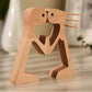 Holz Hundeliebhaber DIY Figurine: Handgemachte Wohnkultur Akzent