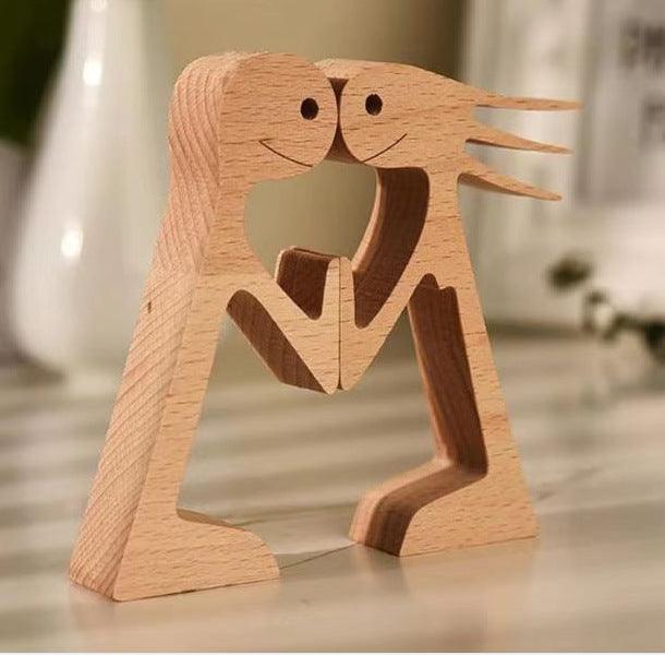Holz Hundeliebhaber DIY Figurine: Handgemachte Wohnkultur Akzent