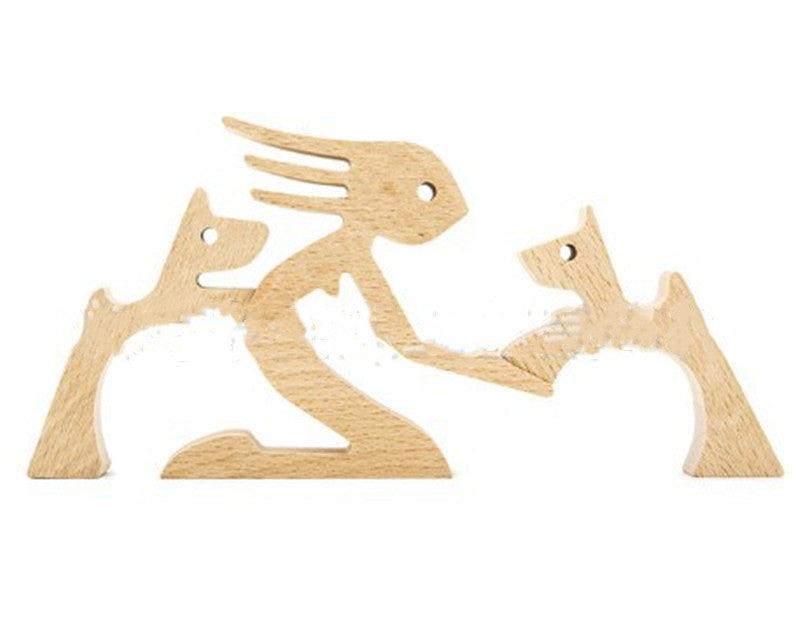 Holz Hundeliebhaber DIY Figurine: Handgemachte Wohnkultur Akzent