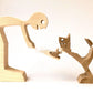 Holz Hundeliebhaber DIY Figurine: Handgemachte Wohnkultur Akzent
