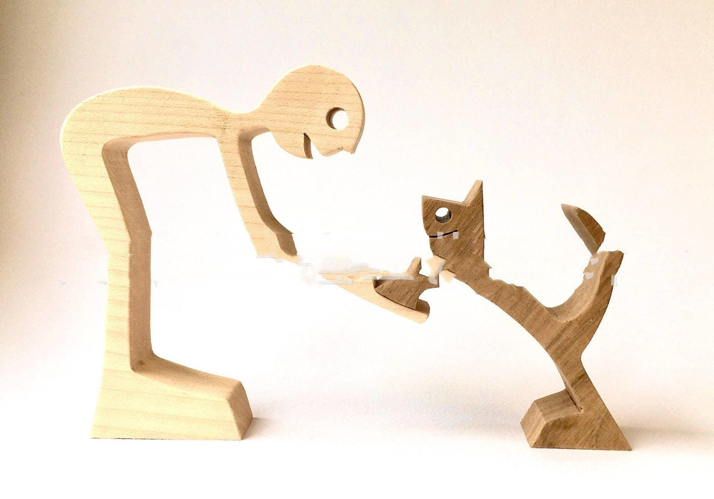 Holz Hundeliebhaber DIY Figurine: Handgemachte Wohnkultur Akzent