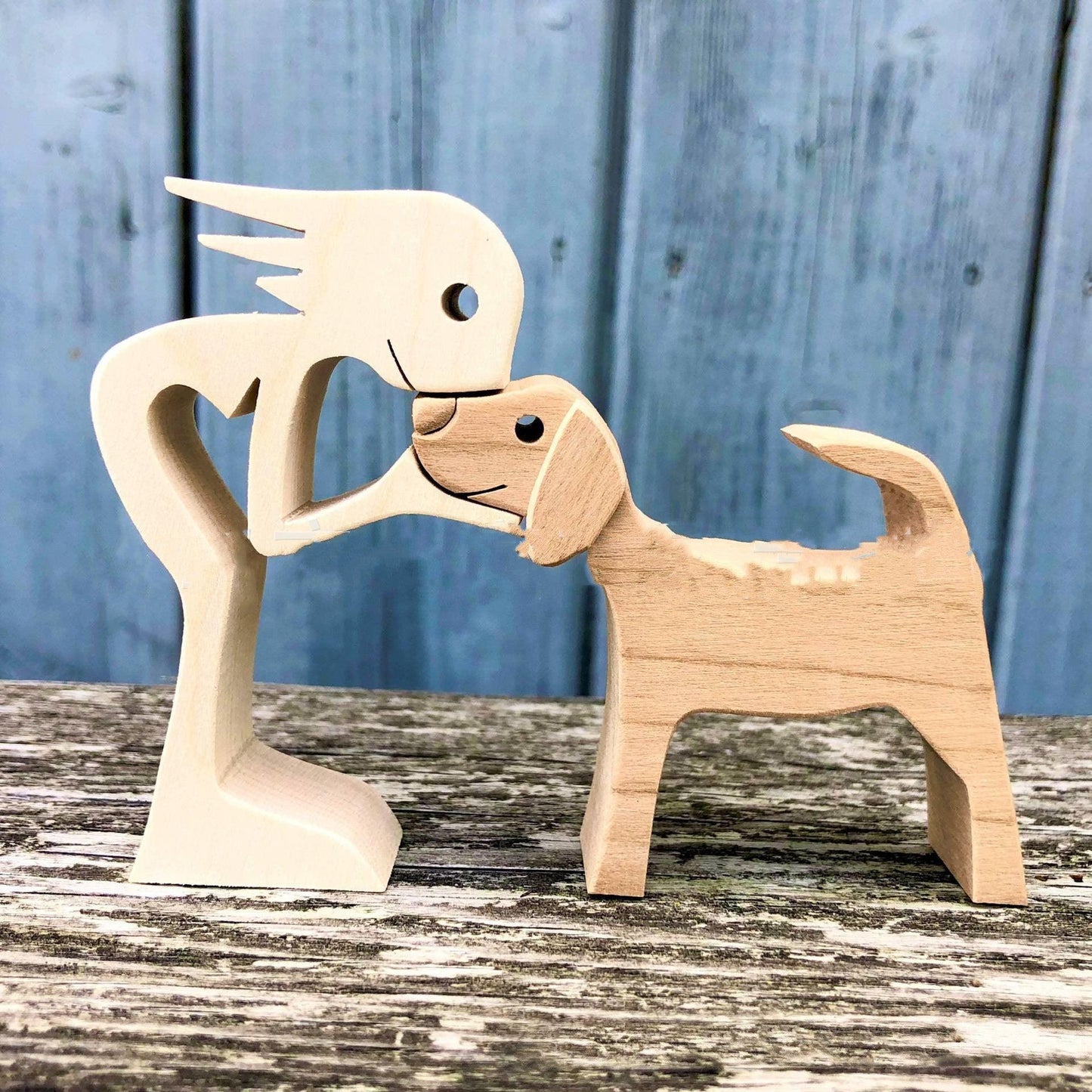 Holz Hundeliebhaber DIY Figurine: Handgemachte Wohnkultur Akzent
