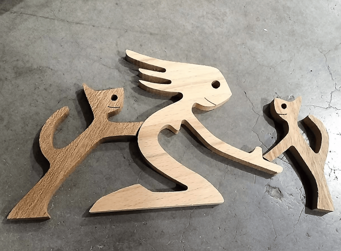 Holz Hundeliebhaber DIY Figurine: Handgemachte Wohnkultur Akzent