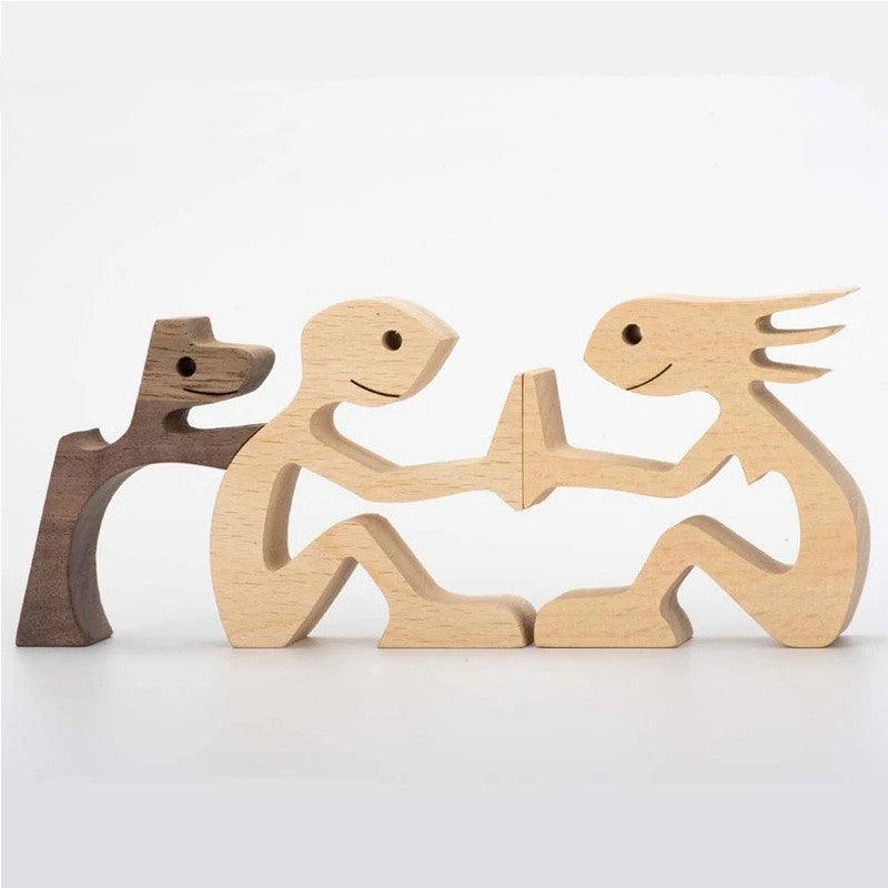 Holz Hundeliebhaber DIY Figurine: Handgemachte Wohnkultur Akzent