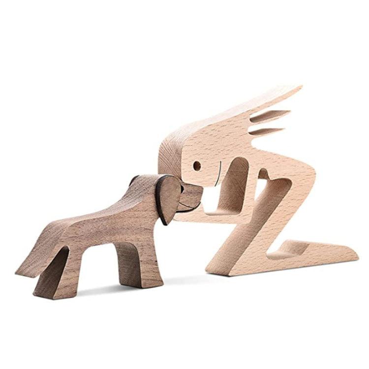 Holz Hundeliebhaber DIY Figurine: Handgemachte Wohnkultur Akzent
