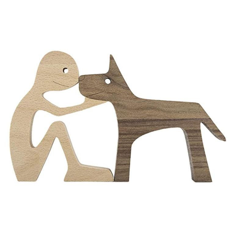 Holz Hundeliebhaber DIY Figurine: Handgemachte Wohnkultur Akzent