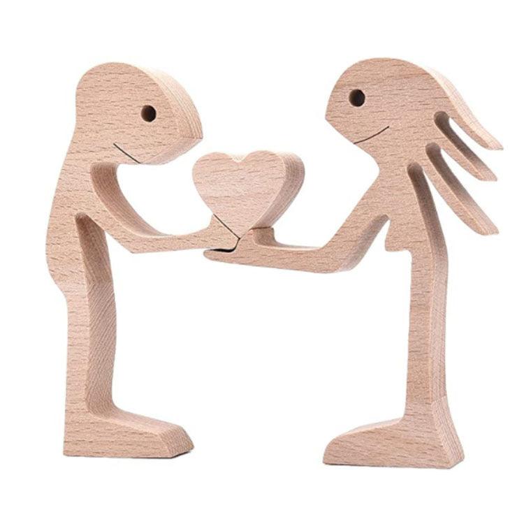 Holz Hundeliebhaber DIY Figurine: Handgemachte Wohnkultur Akzent
