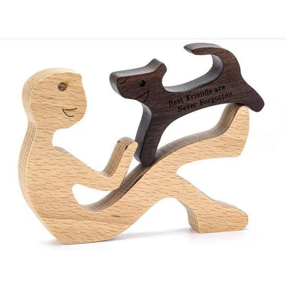 Holz Hundeliebhaber DIY Figurine: Handgemachte Wohnkultur Akzent