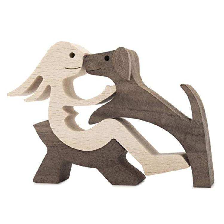 Holz Hundeliebhaber DIY Figurine: Handgemachte Wohnkultur Akzent