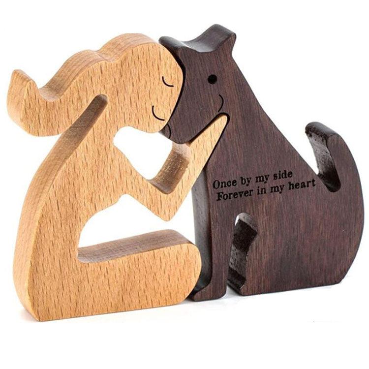 Holz Hundeliebhaber DIY Figurine: Handgemachte Wohnkultur Akzent
