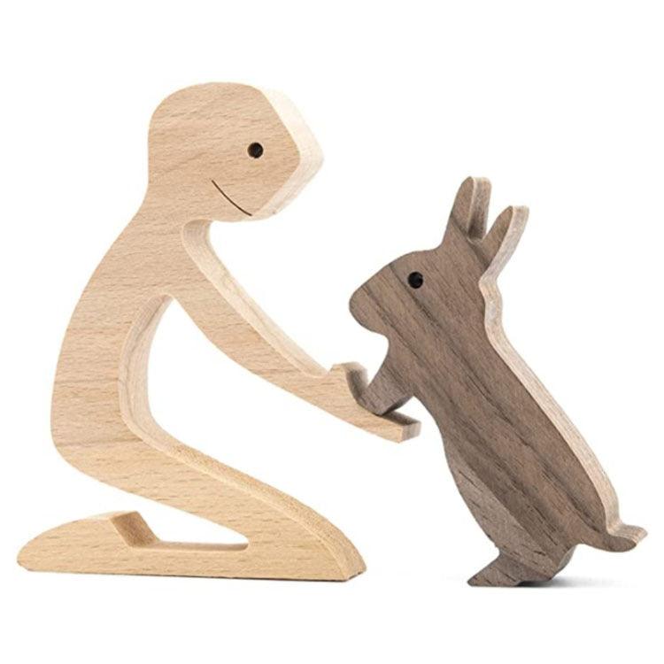 Holz Hundeliebhaber DIY Figurine: Handgemachte Wohnkultur Akzent