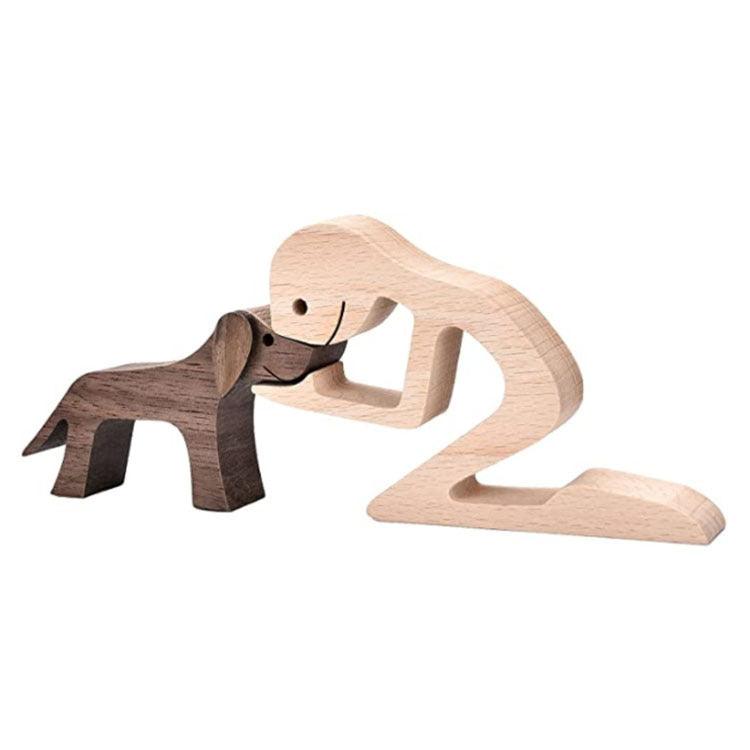 Holz Hundeliebhaber DIY Figurine: Handgemachte Wohnkultur Akzent