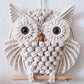 Frendorf | OwlDream Makramee Wandteppich | Handgefertigte Eule Deko | Boho-Wandkunst | Naturtöne