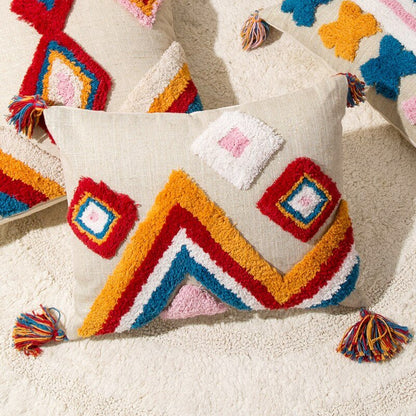 Handgefertigte marokkanische Boho-Stil Kissenhülle