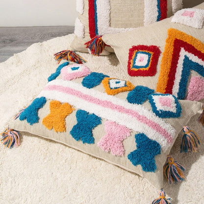 Handgefertigte marokkanische Boho-Stil Kissenhülle