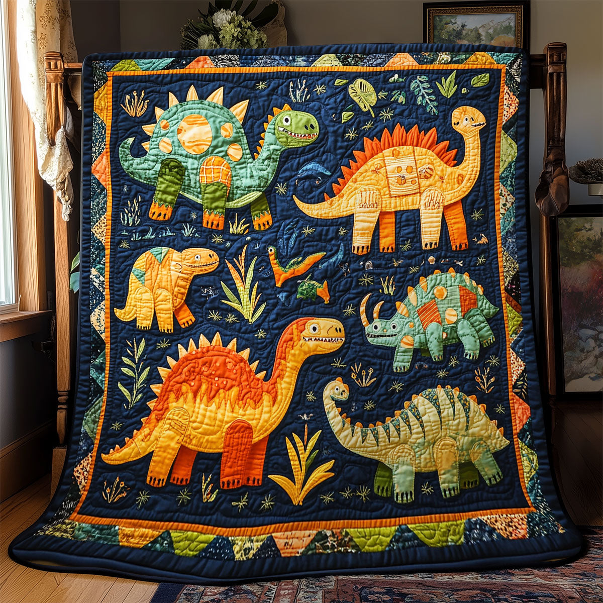 Happy Dino Land Quilt