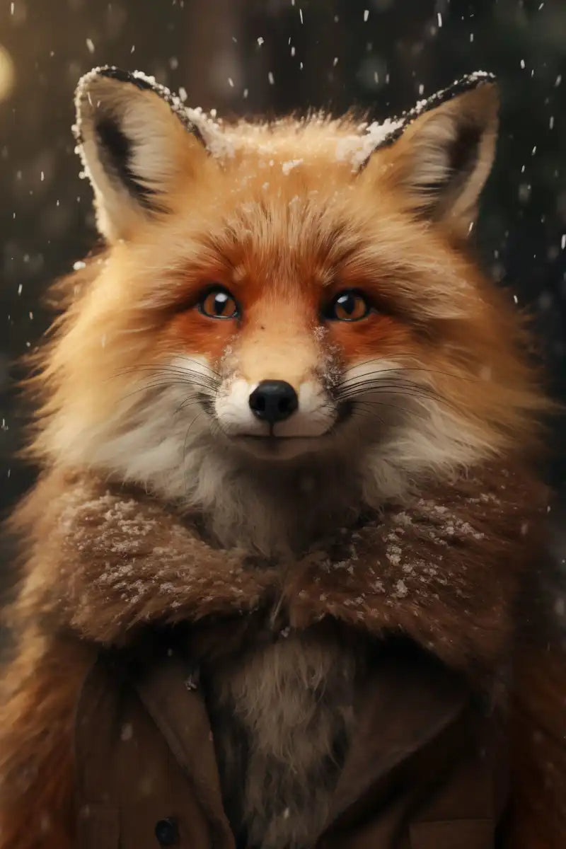 Frendorf | Frohe Winterfuchs Wandkunst
