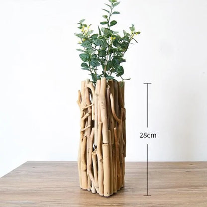 Natürliche Brenches Vase | Vollholz
