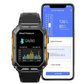 Frendorf | Herren Smartwatch – Digitale Uhr mit Fitness-Tracking, wasserdichtem Gehäuse und langer Akkulaufzeit für Arbeit und Fitness