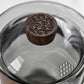 Hitzebeständige Teetasse | Schwarznussdeckel | Getöntes Glas