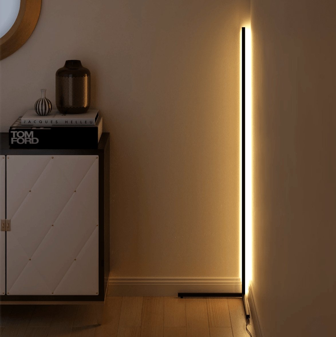 Frendorf | HelioLux Stehlampe | Modernes LED Design | Stimmungslicht für Wohnzimmer & Büro | Dimmbar