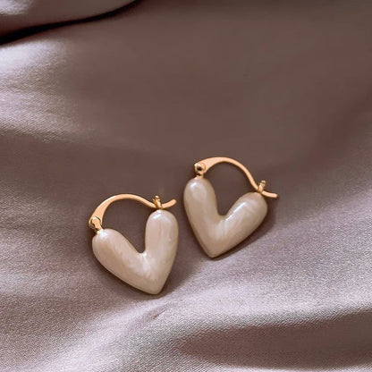 Frendorf | Feinhänger | Weiße Öltropfen Liebe Ohrstecker